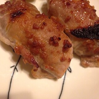 豚肉のネギ＆野沢菜ロール焼き。